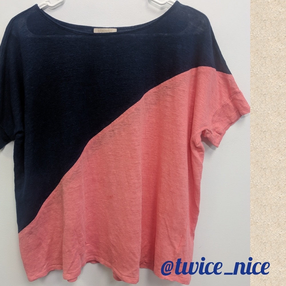 Anthropologie Bordeaux Short Sleeve Top